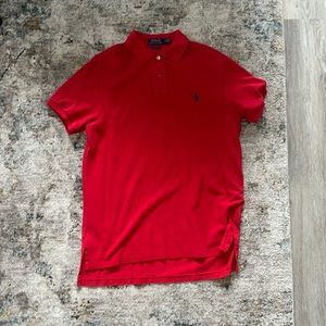 Red heavyweight 2013 Polo by Ralph Lauren Large custom fit